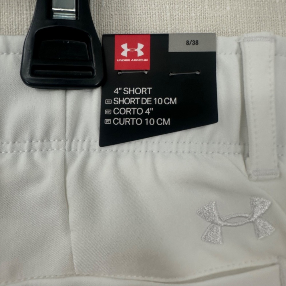 Under Armour HeatGear Women's Link Golf Shorts - White, Size 8 - Picture 4 of 11
